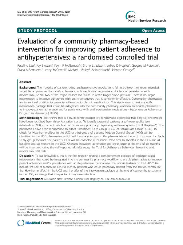 (PDF) Evaluation of a community pharmacy-based intervention for ...
