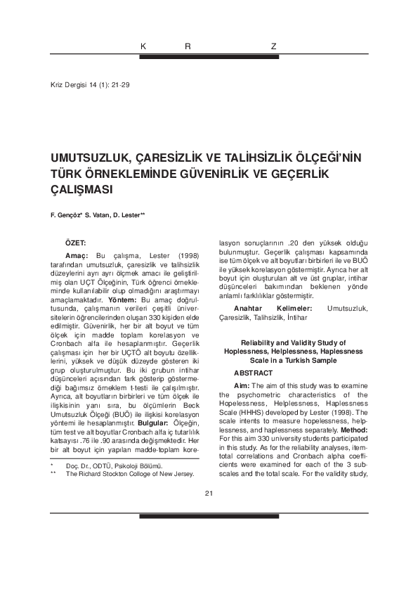 pdf-umutsuzluk-ares-zl-k-ve-tal-hs-zl-k-l-e-n-n-t-rk-rneklem