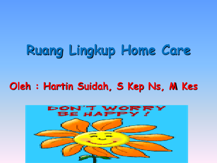 Home Care Ppt
