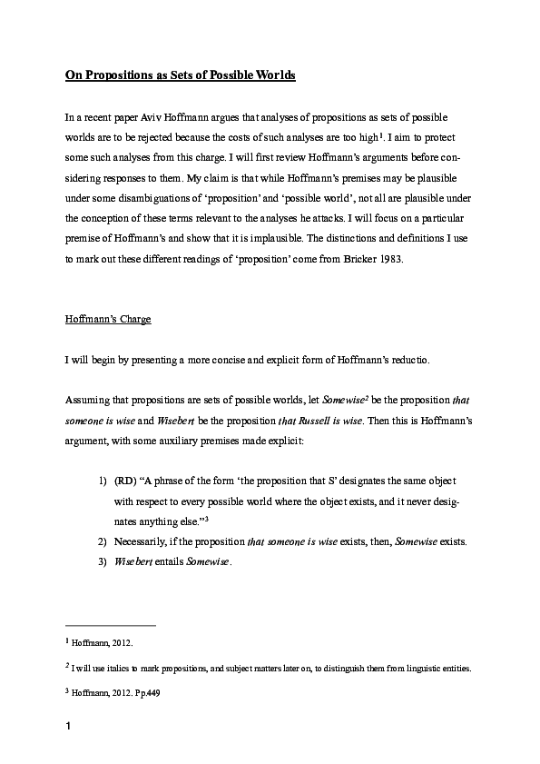 Worlds And Propositions Set Free – FDJY