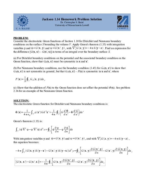 (PDF) Jackson 1.14 Homework Problem Solution hebib yaghmorassene Academia.edu