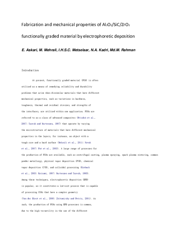 (PDF) Fabrication and mechanical properties of Al2O3/SiC/ZrO2 ...