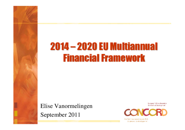 (PDF) EU Multiannual Financial Framework Financial Framework