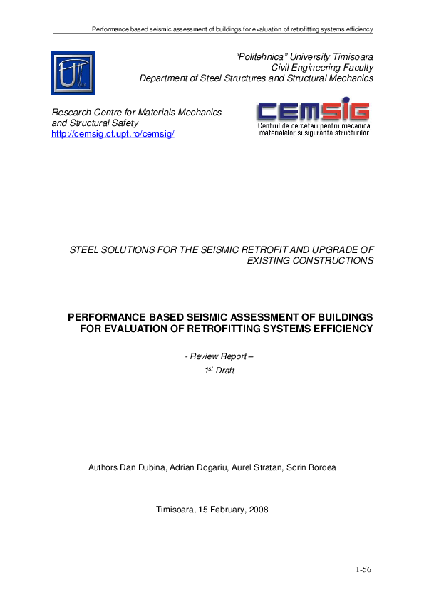 (PDF) PERFORMANCE BASED SEISMIC ASSESSMENT OF BUILDINGS FOR EVALUATION ...