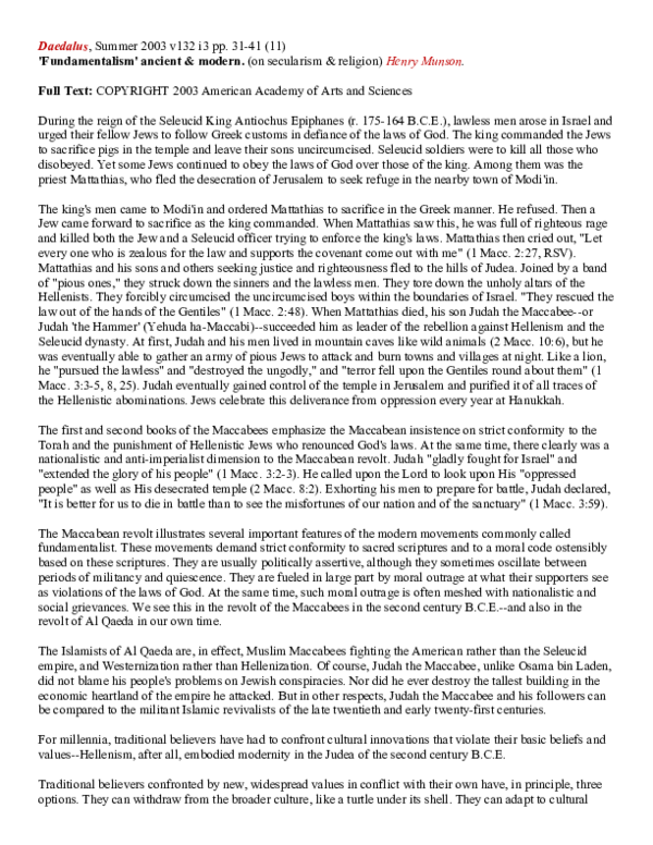 Sociology fundamentalism essay picture