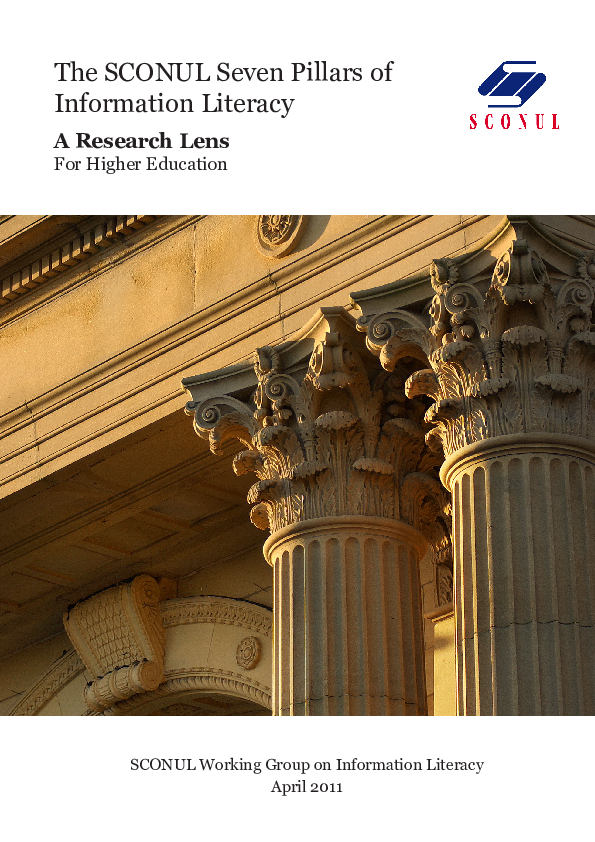 (PDF) The SCONUL Seven Pillars of Information Literacy: Research Lens
