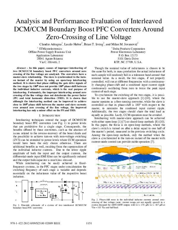 (PDF) Analysis and Performance Evaluation of Interleaved DCMCCM ...