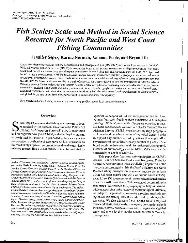 (PDF) Fish Scales: An Examination of Issues of Scope, Scale, and Method ...