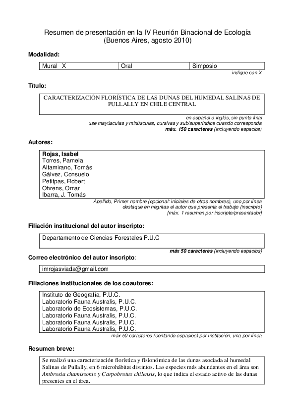 (PDF) Caracterización florística de las dunas del humedal Salinas de