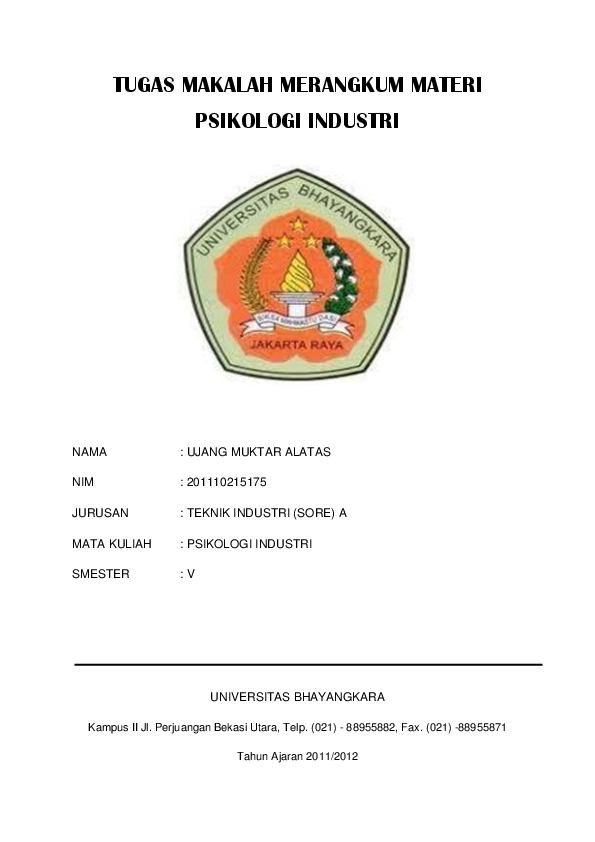 Tugas Psikologi Industri PDF