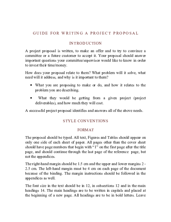 (DOC) Guide for writing a project proposal for UPSA DIT