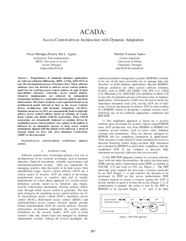 (PDF) ACADA: Access Control-driven Architecture with Dynamic Adaptation