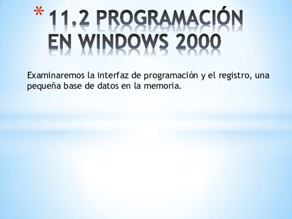(PPT) 11 2 PROGRAMACIÓN EN WINDOWS 2000