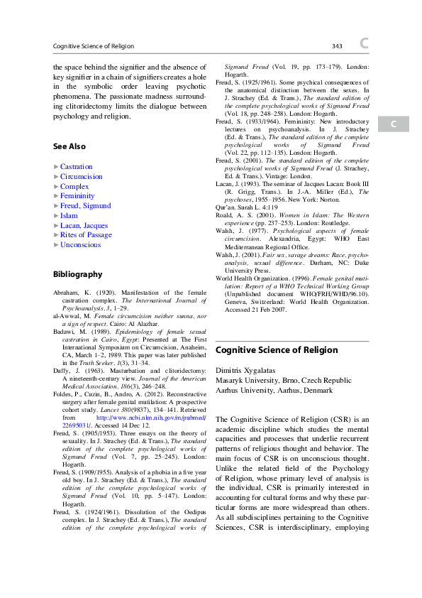 (PDF) Cognitive Science of Religion