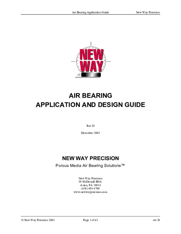 (PDF) Air Bearing Design Guide pradeep shetty Academia.edu