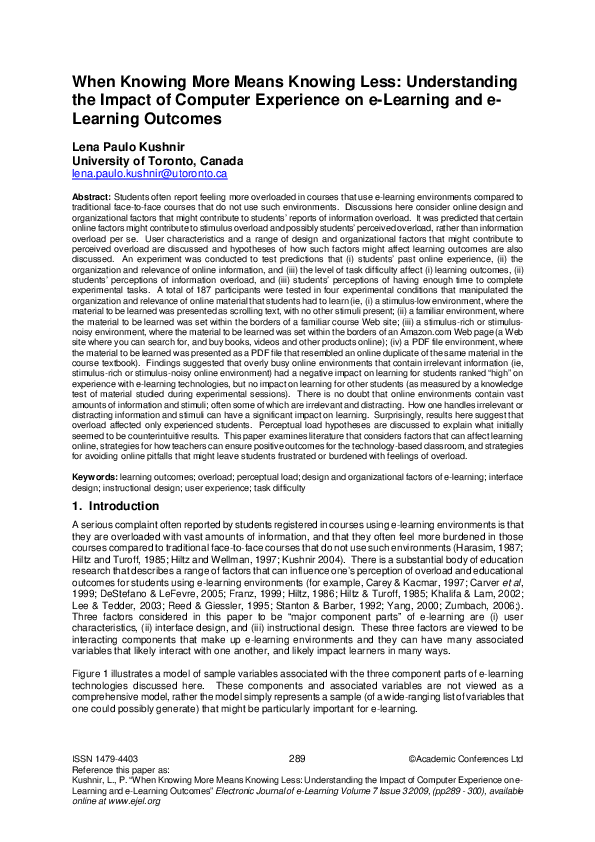 (PDF) When Knowing More Means Knowing Less: Understanding the Impact of ...