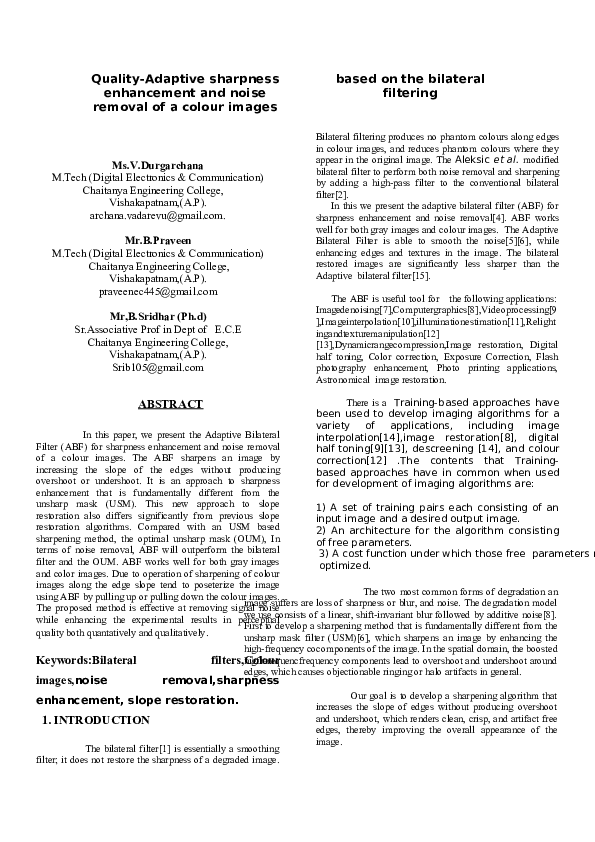 (DOC) Conference paper on image processing Durga Archana Academia.edu