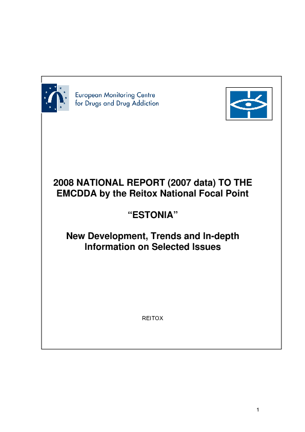 (PDF) REPORT ON DRUG SITUATION 2008 IN ESTONIA