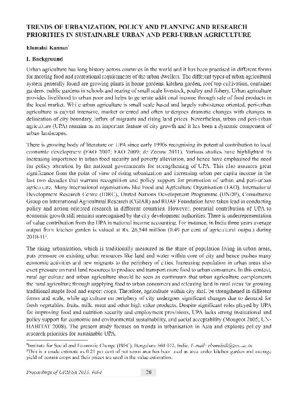 (PDF) Trends of Urbanization, Policy and Planning and Research ...