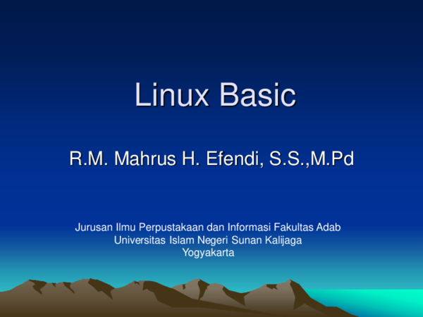 (PPT) Linux Basic 01