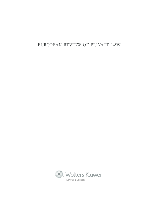 (PDF) The DCFR and the Attempts to Increase the Private Enforcement of ...