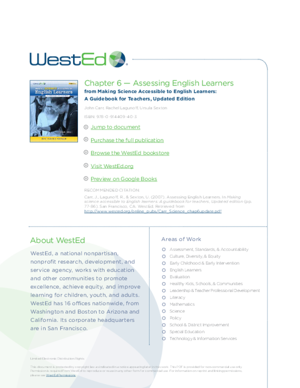 Making Science Accessible to English Learners