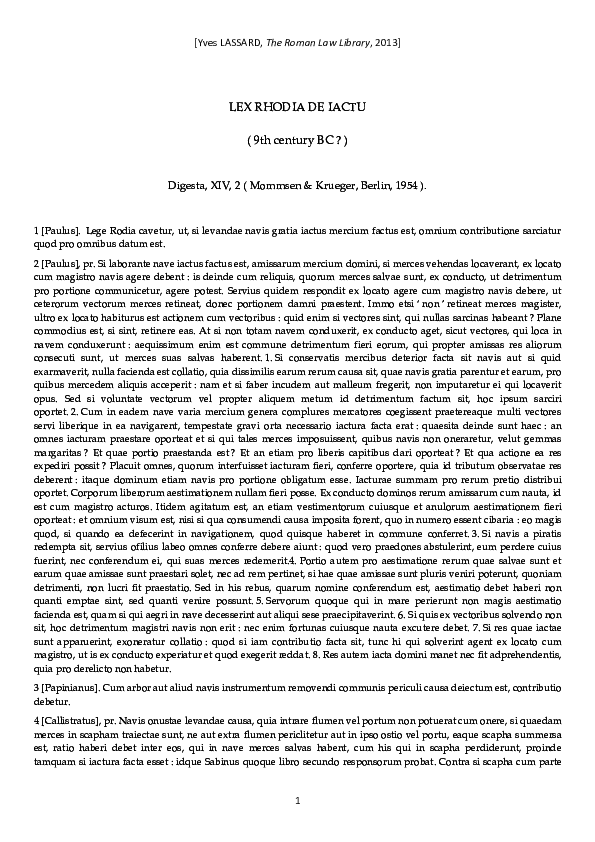 (PDF) Lex Rhodia de iactu