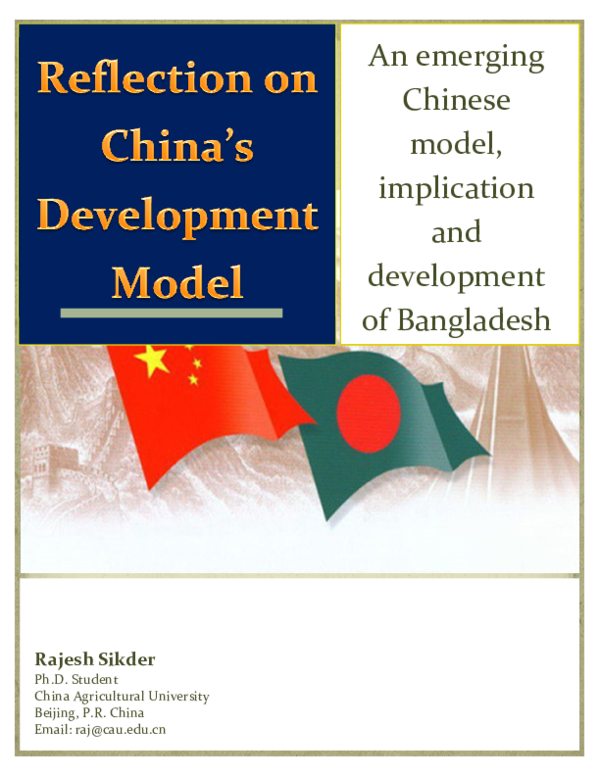 Pdf Reflection On China S Development Model Pdf Reflection On China S Development Model