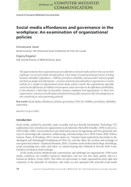 (PDF) Journal of computermediated communication cettina scaletta