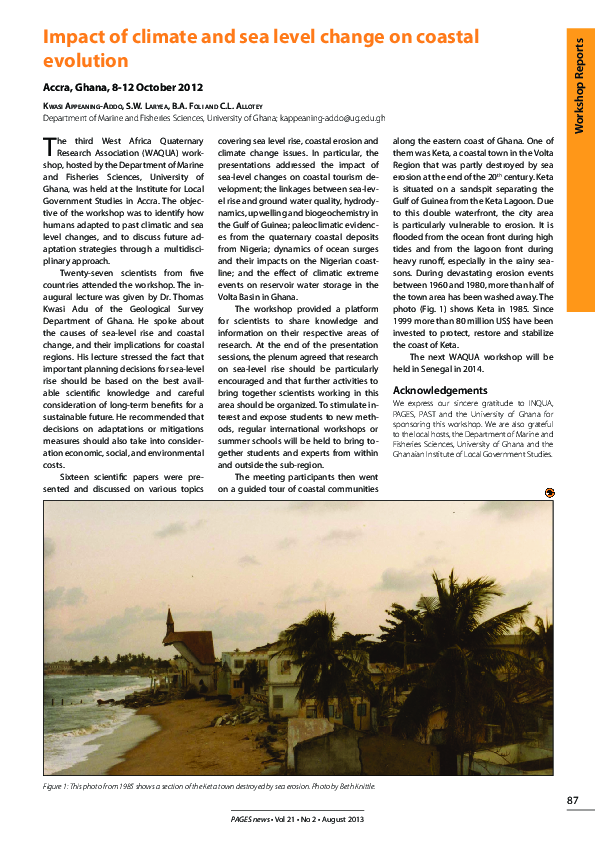 (PDF) Impact of climate and sea level change