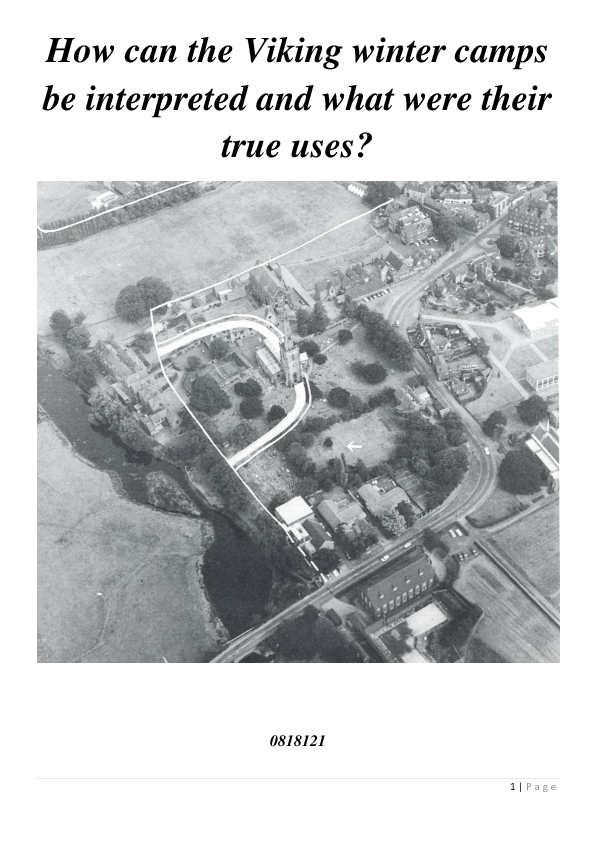 How can the Viking winter camps be interpreted and what were their true uses?