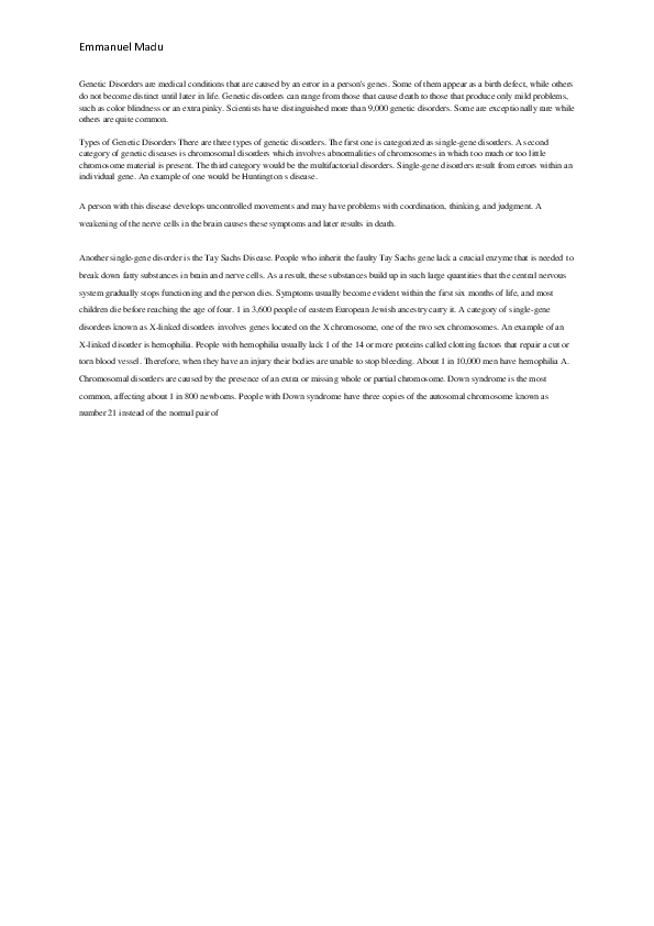 How to treat chromosomal abnormalities picture