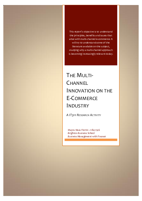 (PDF) Multi-Channel Innovation on the E-commerce Industry