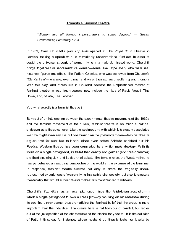 Brownmiller femininity essay 05 picture