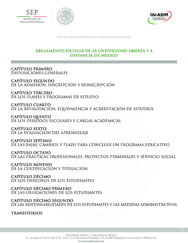 (PDF) Reglamento Escolar Publicacion Gamaliel Marín Quebrado