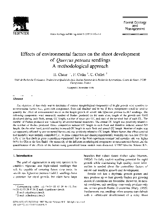(PDF) Effects of environmental factors on the shoot development of ...