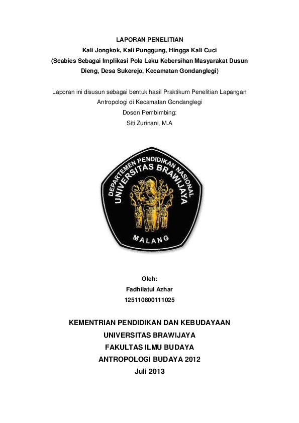 Pdf Laporan Penelitian Gondanglegi Fadhilatul Azhar Academia Edu