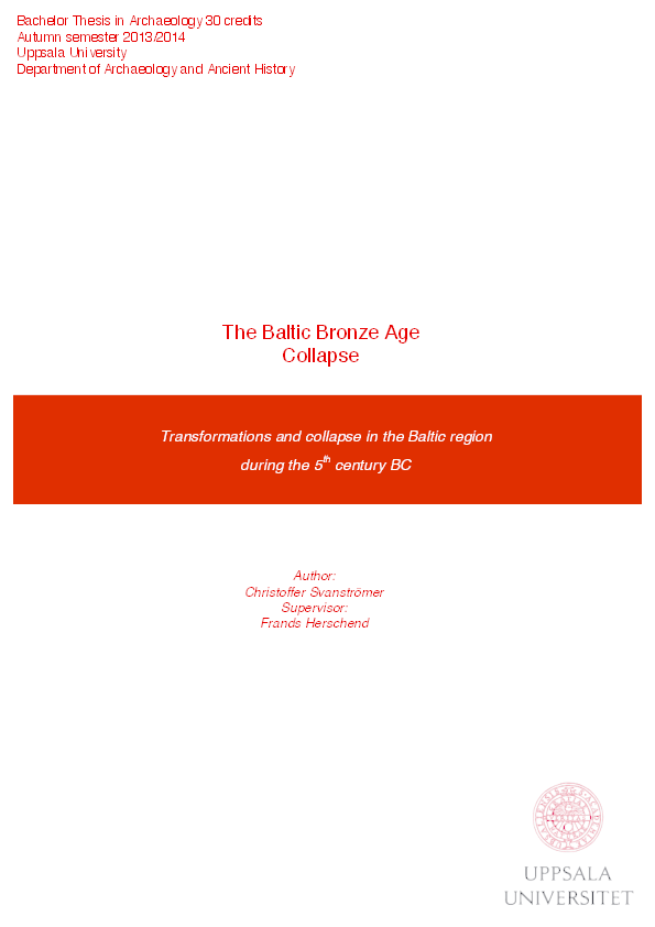 (PDF) The Baltic Bronze Age Collapse Transformations and collapse in the Baltic region during