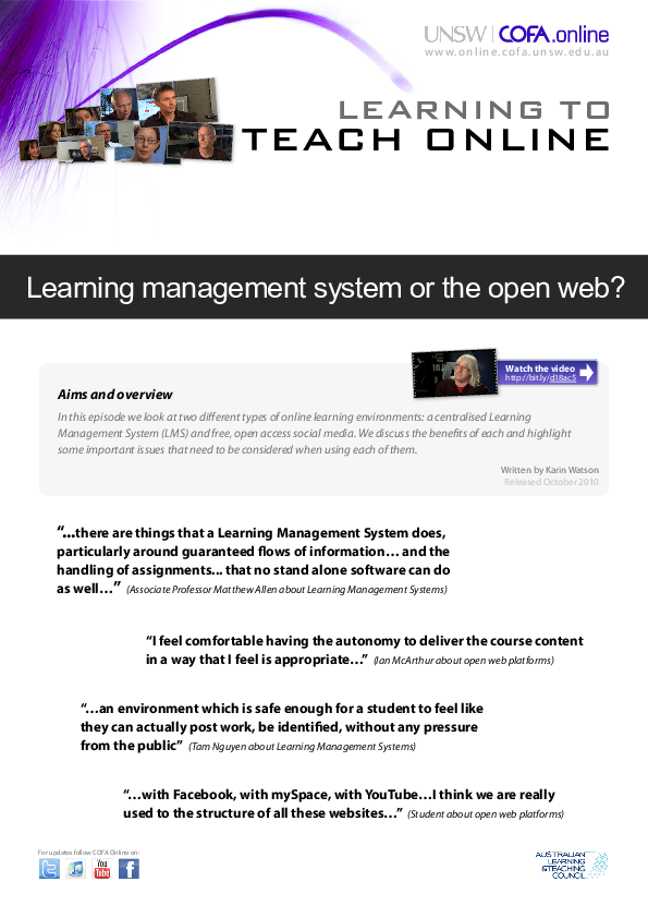 (PDF) Learning management system or the open web?