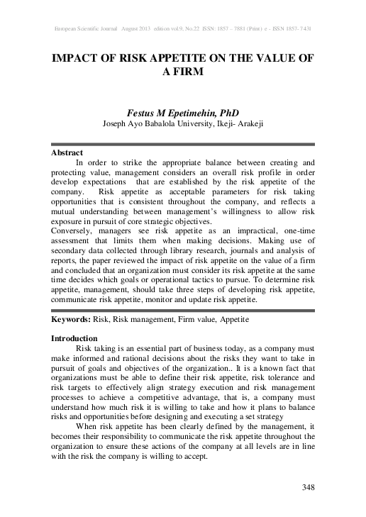 Thesis risk appetite 06 picture