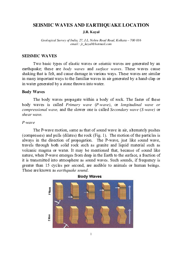 Back-projection seismology image
