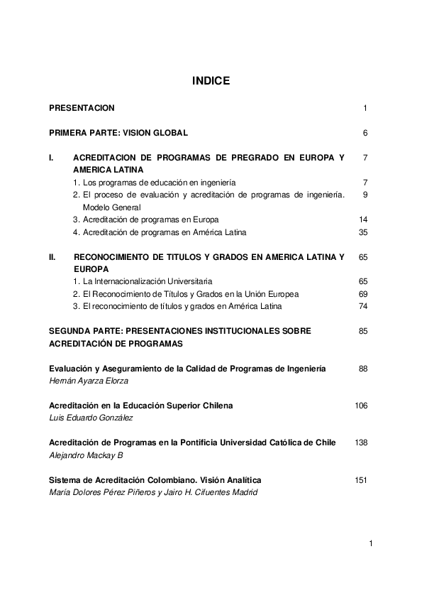 Pdf Acreditacion De Programas Reconocimientos De Titulos E Integracion Gop Cinda Chile Academia Edu