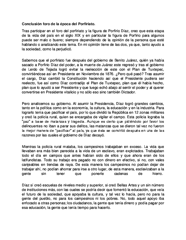 The porfiriato essay picture