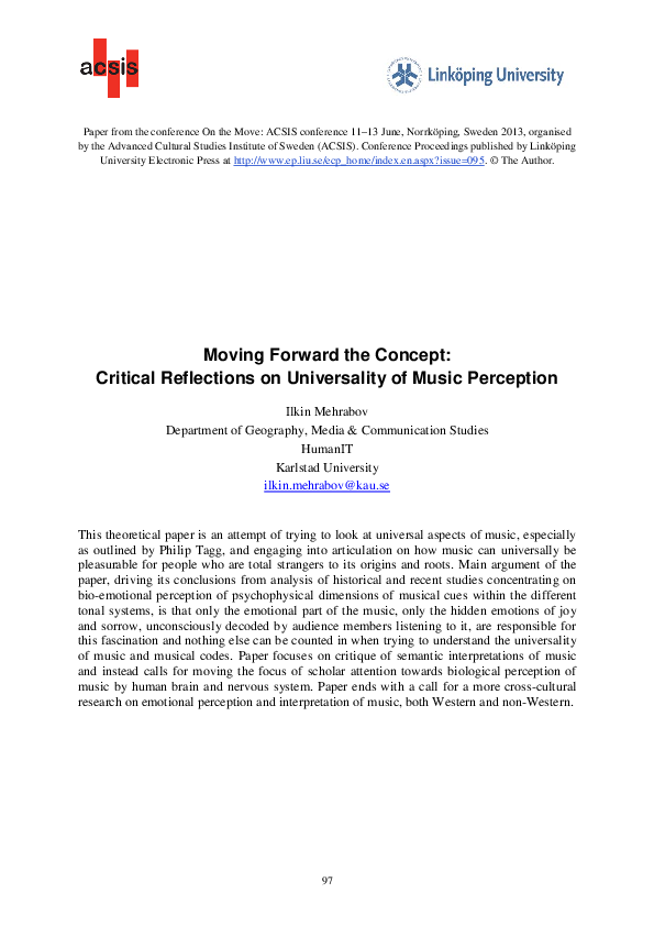 (PDF) Moving Forward the Concept: Critical Reflections on Universality ...
