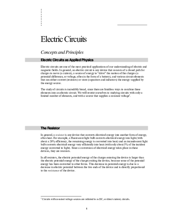 (PDF) 7 Electric Circuits