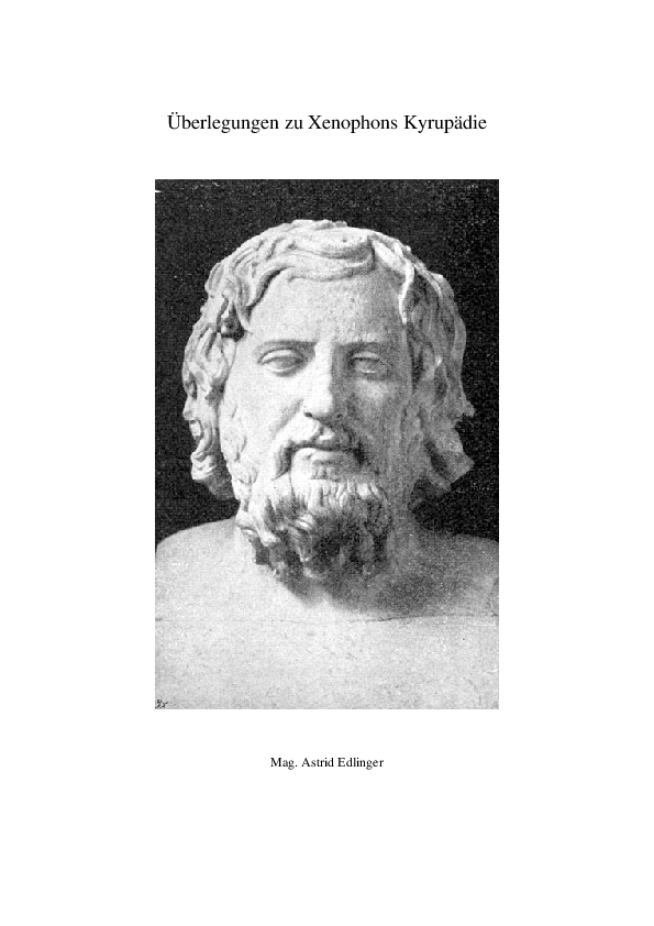 Pdf Uberlegungen Zu Xenophons Kyrupadie Astrid Aschacher Academia Edu