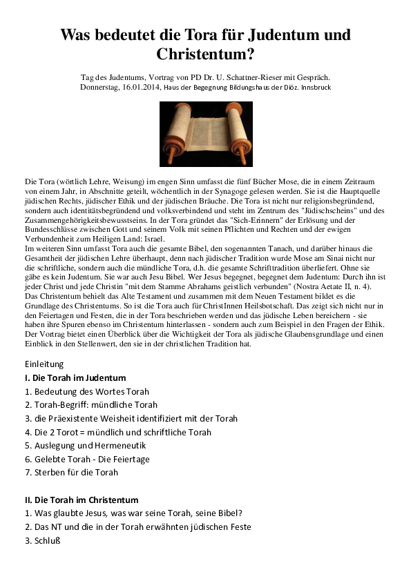 (PDF) Was bedeutet die Tora für