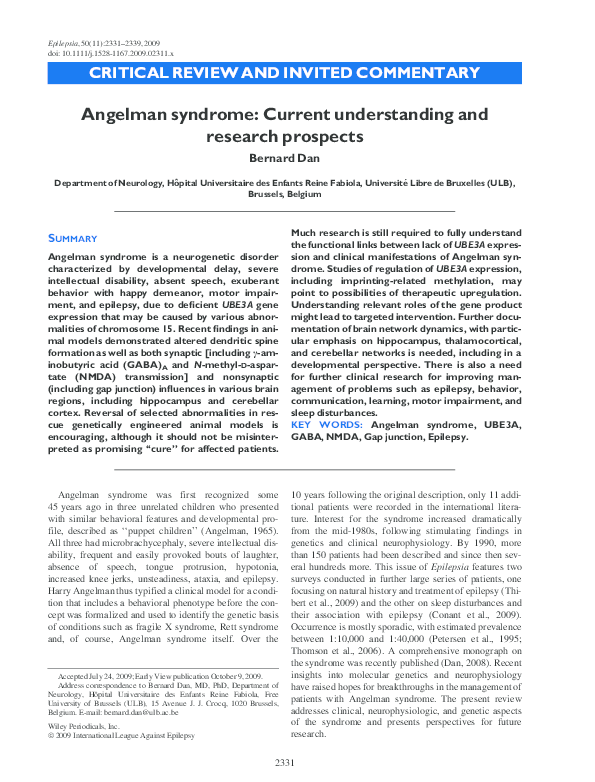 Angelman's syndrome diagnosis image