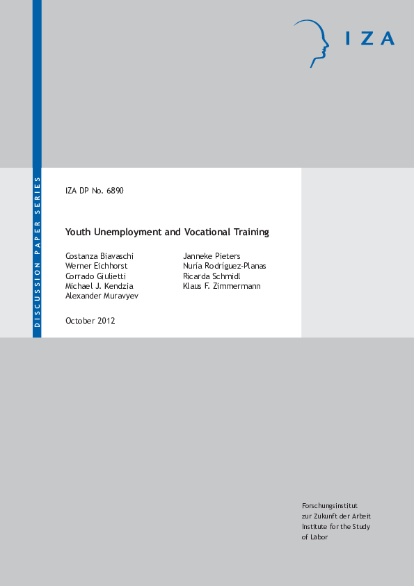 (PDF) Youth Unemployment and Vocational Training