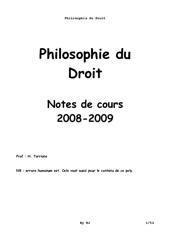 PDF) Philosophie du Droit